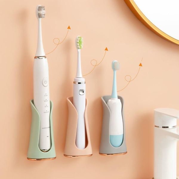 

toothbrush holders silicone electric holder wall-mounted traceless organizer storage stand rack bathroom accessories