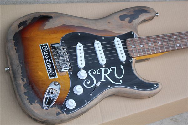 

imitation old six string st electric guitar, our store can customize any style of guitar and bass guitar
