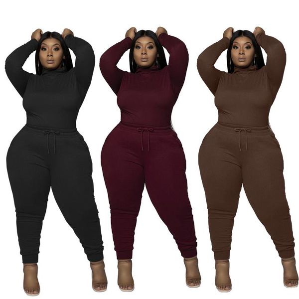 

women's two piece pants plus size clothing 5xl outfits women sweat suits sweatpants joggers tracksuits wholesale drop ft427, White