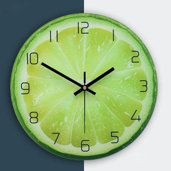 

wall clocks home decor hanging kitchen beverage shop decoration special gift summer reloj de pared fresh fruit watches