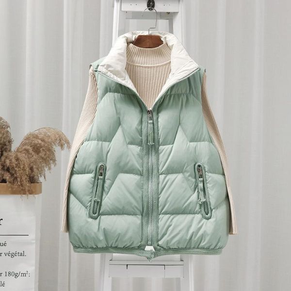 

women's down & parkas sedutmo winter duck vest women short ultra light jackets casual oversize waistcoat spring pocket slim basic ed166, Black