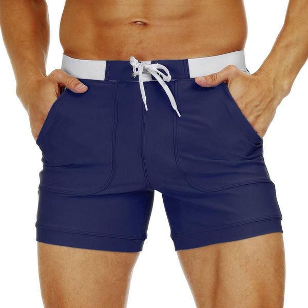 

men's shorts beach patchwork color block drawstring boxer slim 7 colors 2021 summer fashion sportswear s-2xl, White;black
