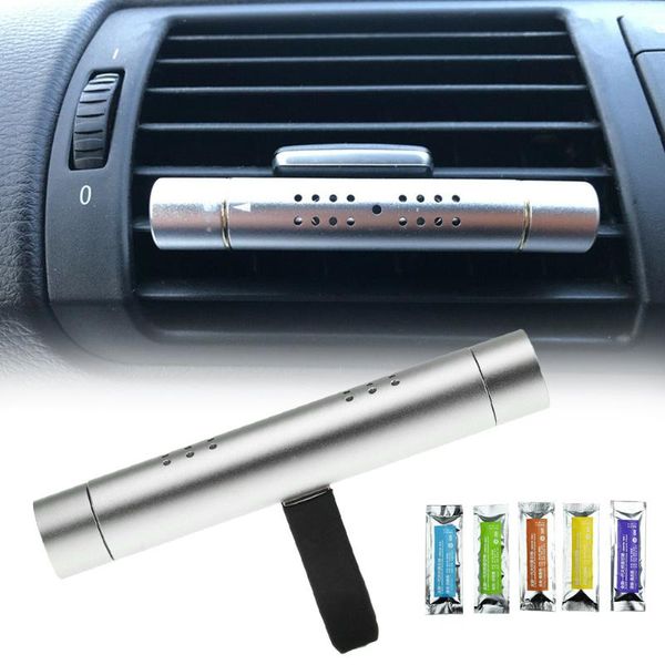 

80*13mm air outlet fragrance clip car vent freshener perfume diffuser silver durable