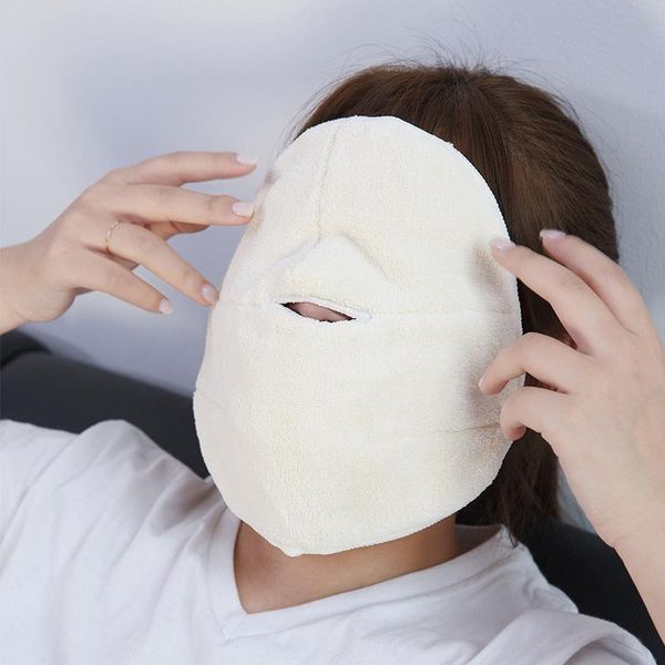

towel facial white moisturizing and hydrating beauty salon cold compress mask thickened coral fleece face 24x24cm