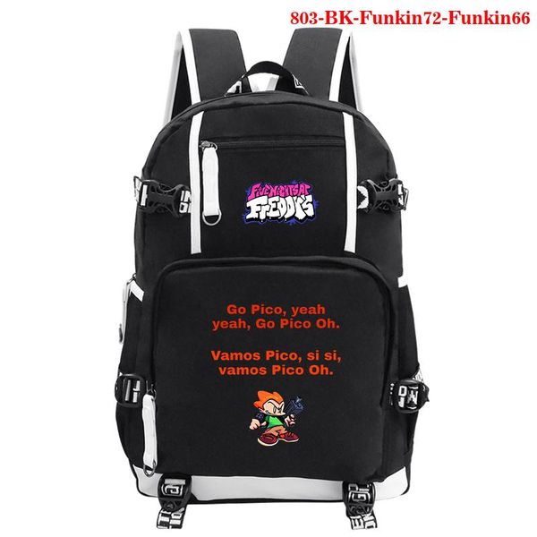 

backpack friday night funkin student schoolbag women men large capacity outdoor bag canvas bagpack teens casual daypack