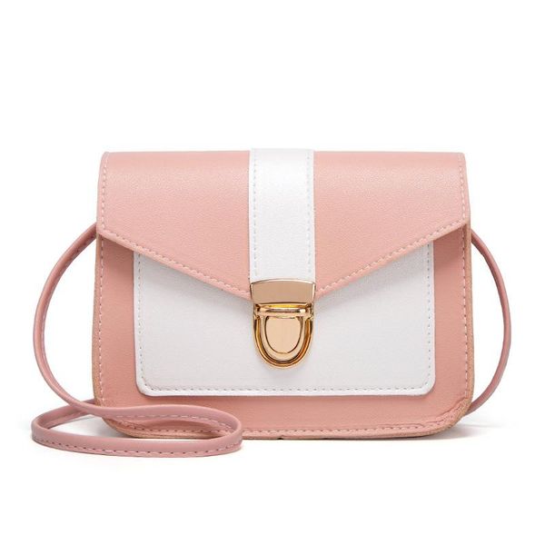 

evening bags spring women shoulder bag 2021 trend contrast color small square fashion pu messenger mobile phone