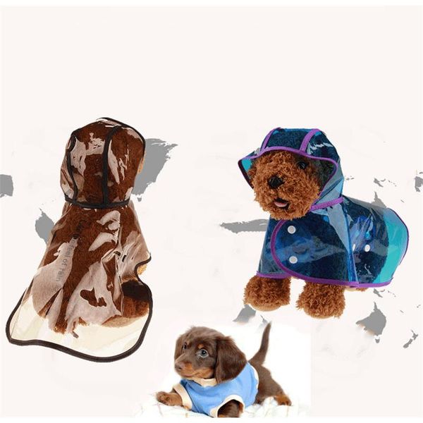 

dog apparel thin transparent raincoat winter warm clothes for pugs pet clothing impermeable perro cute dogs waterproof coat