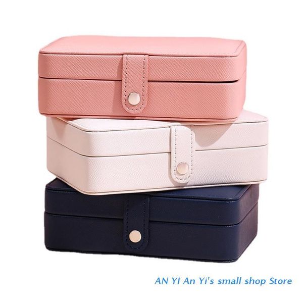

jewelry pouches, bags double layer earring box for store earrings rings necklaces bracelets, Pink;blue