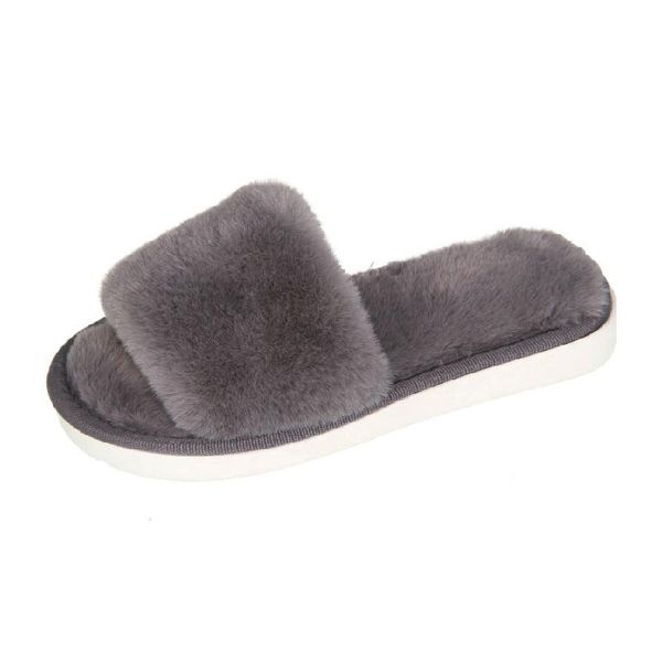 

kids slippers winter coral velvet cute solid color indoor shoes baby girls boys keep warm home slipper non slip soft, Black;grey
