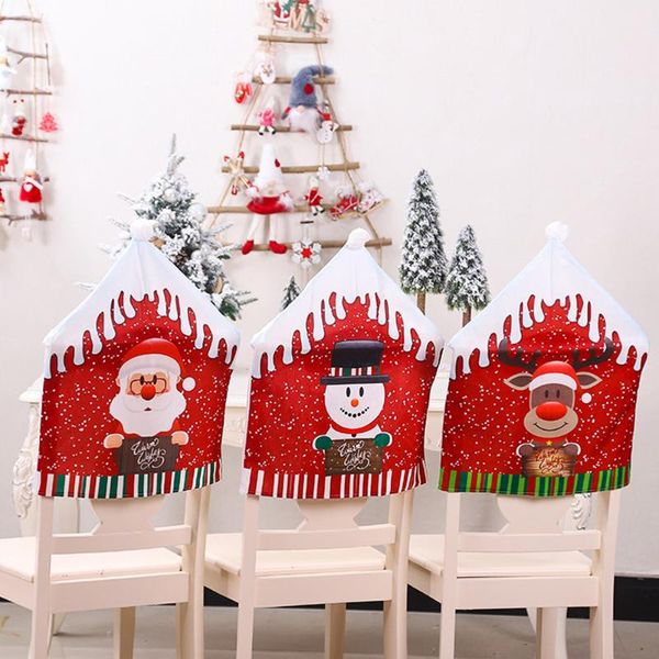 

chair covers christmas cover cartoon slipcover for home decor 2021 year banquet party efficiently