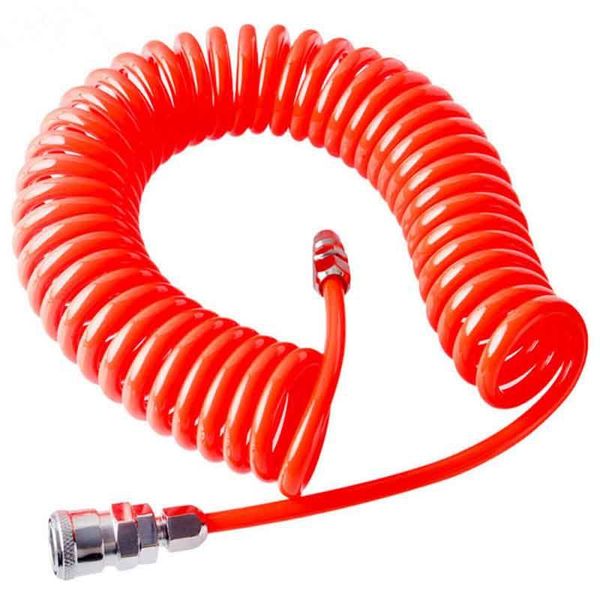 

6m/19.68ft pneumatic spring tube trachea with quick connector pu high pressure resistant spiral air hose professional spray guns