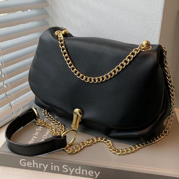

evening bags korean style small shoulder bag pu leather chain hasp crossbody women 2021 shopping solid handbag