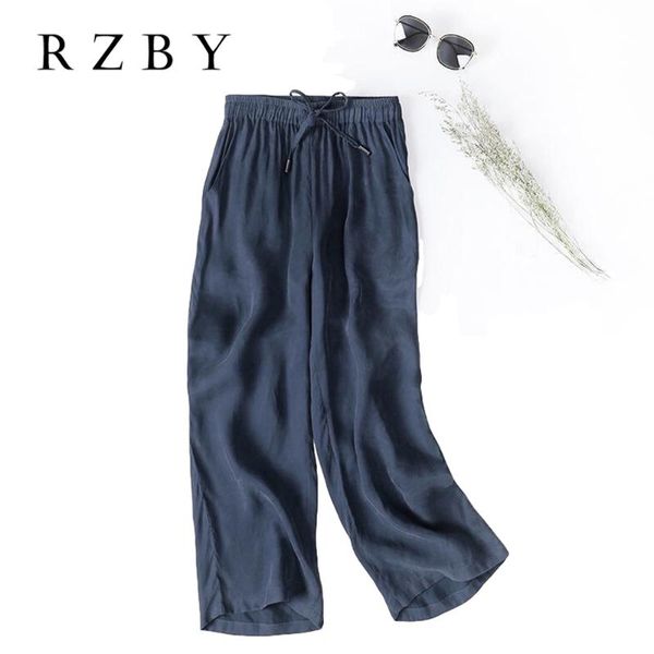 

summer comfortable cropped ladies pants thin section sports multi color home trousers loose beach pantalones de mujer rzby284 women's &, Black;white
