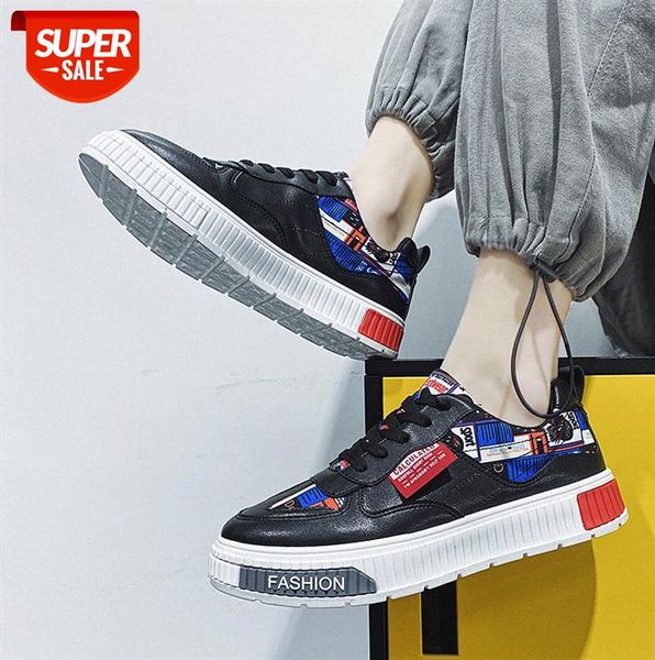 

men's low-casual shoes korean style trendy youth students graffiti sneakers #up9c
