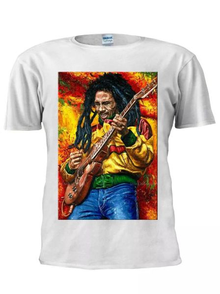 

bob marley t shirt jamaican trendy men women london tshirt gift m344, White;black