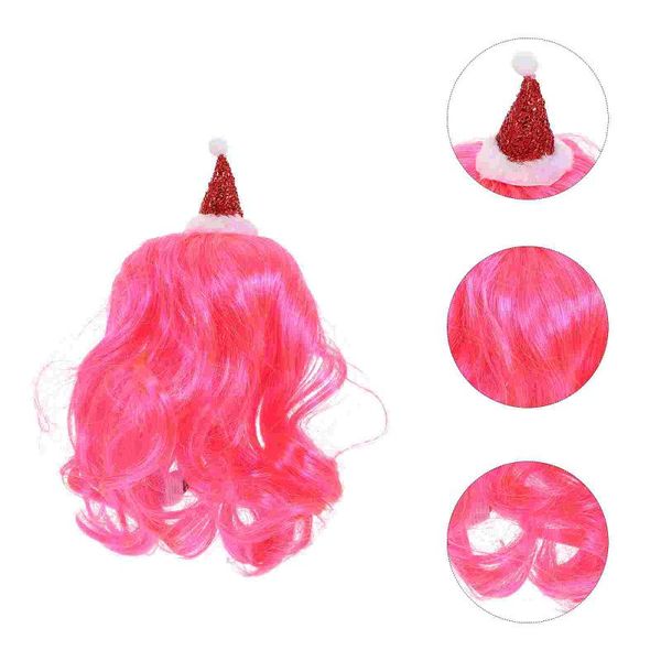 

cat costumes 1pc pet christmas hat wig xmas dog hairpiece decorative party headwear