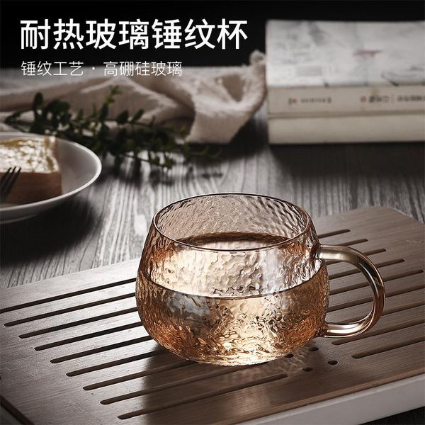 

milk creative round glass cup transparent coffee cups for dessert handle drinking vasos cristal agua home garden bl50bl wine glasses