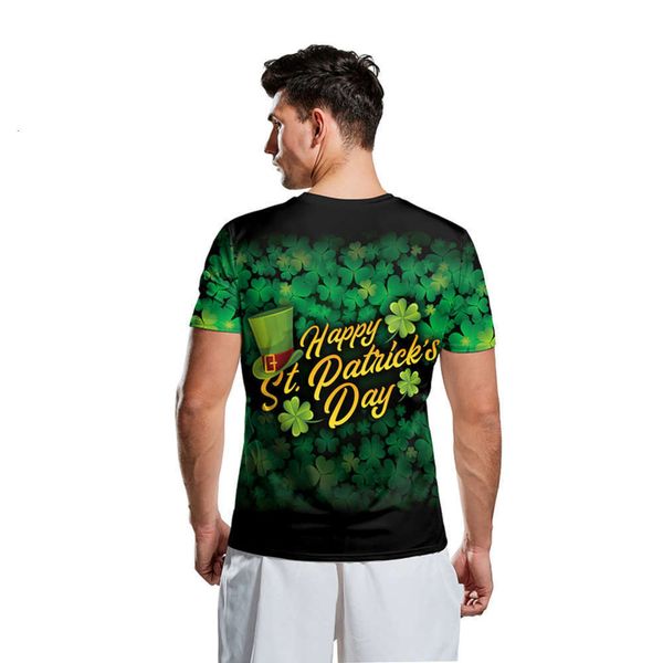 

& men's sweatshirts2021 hoodies spring and summer irish ftival animal funny 3d digital printing casual short sve t-shirt, Black