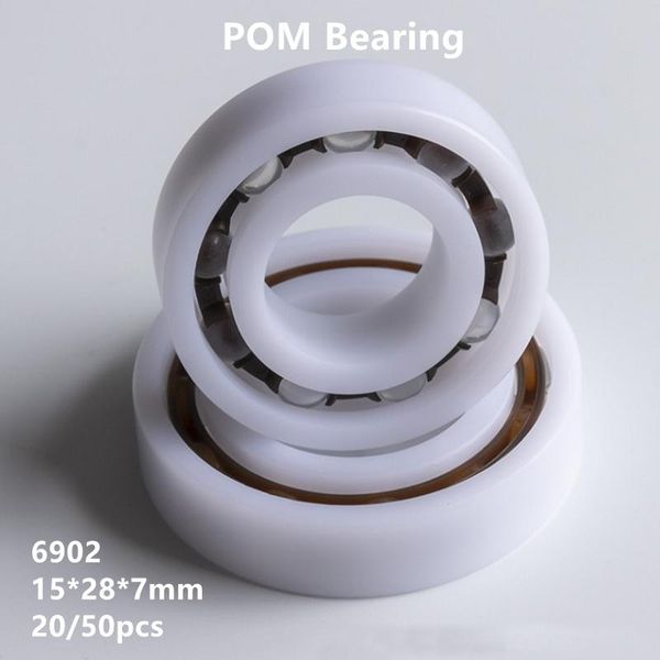 

bearings 20/50pcs 6902 15*28*7mm pom plastic deep groove ball bearing with glass balls nylon cage 15Ã28Ã7mm