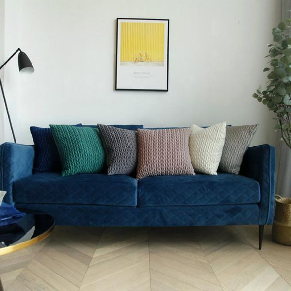 

cushion/decorative pillow dunxdeco cushion cover decorative case modern braids velvet fall winter warm soft sofa chair coussin decorating te