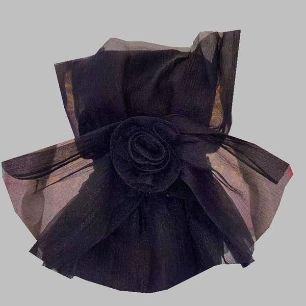 

design sense big bow net gauze tube shirt women 0304 women's tanks & camis, White