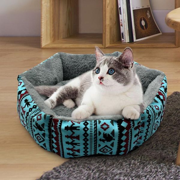 

puppy dog bed round winter cat cushion kitten warm pet house blanket small dogs mat sofa for chihuahua yorkshire pug beagle kennels & pens