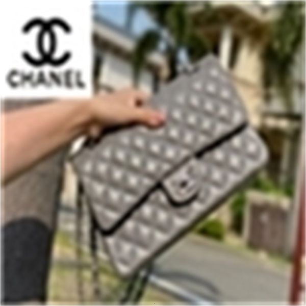 

1112 medium classic sheepskin, ocean grey 25cm silver buckle women handbags iconic bags handles shoulder bags totes cross body bag