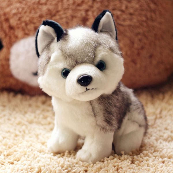 

simulation husky q version plush toy dog doll children plush doll, Blue