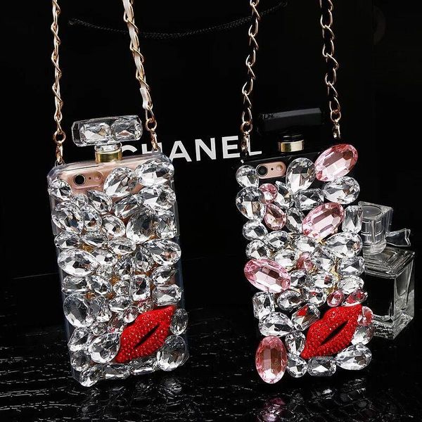 

card holders perfume bottle iphonexs max mobile phone shell xr hanging neck rope x apple 11 rhinestones for 8plus luxury women 7p, Brown;gray