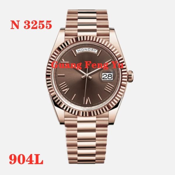 

wristwatches men's automatic watch 40mm 228235 1: 1 ss 904l bracelet edition romanesque mark a3255 ladies, Slivery;brown
