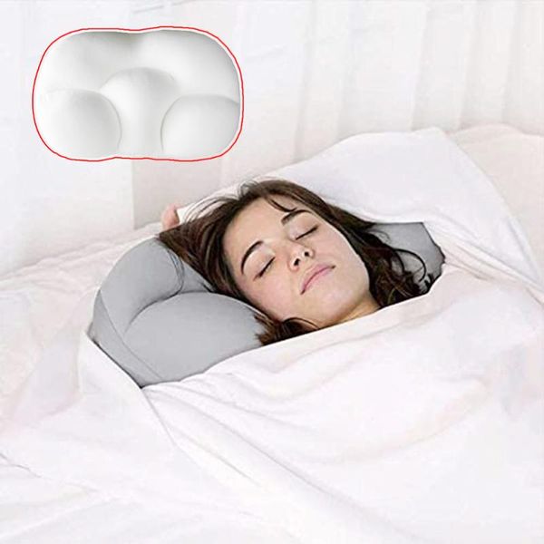 

pillow deep sleep neck nursing 3d ergonomic washable travel soft breathable cotton fabric cushion 43x26x13cm