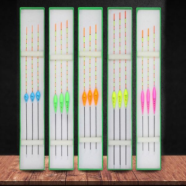 

3pcs/lot fishing float nano floats for carp buoy bobber fish light multicolor waterproof tackles tools accessories