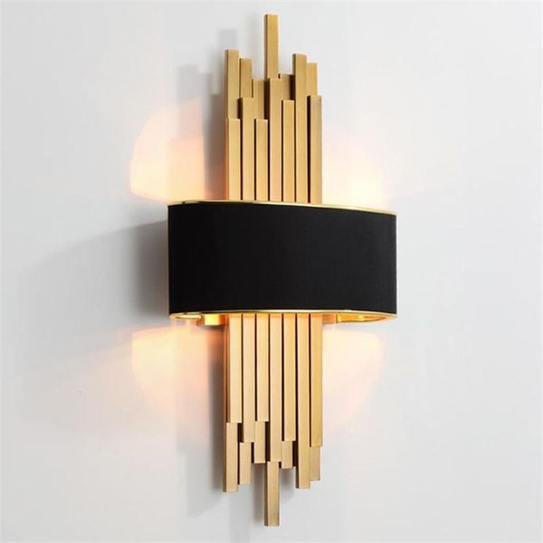 

wall lamp metal pipe living room bedroom light corridor sconce loft deco 90-260v nordic