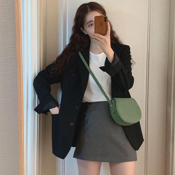 

men's suits & blazers net red black fried street small suit coat female spring korean student temperament leisure western style, White;black