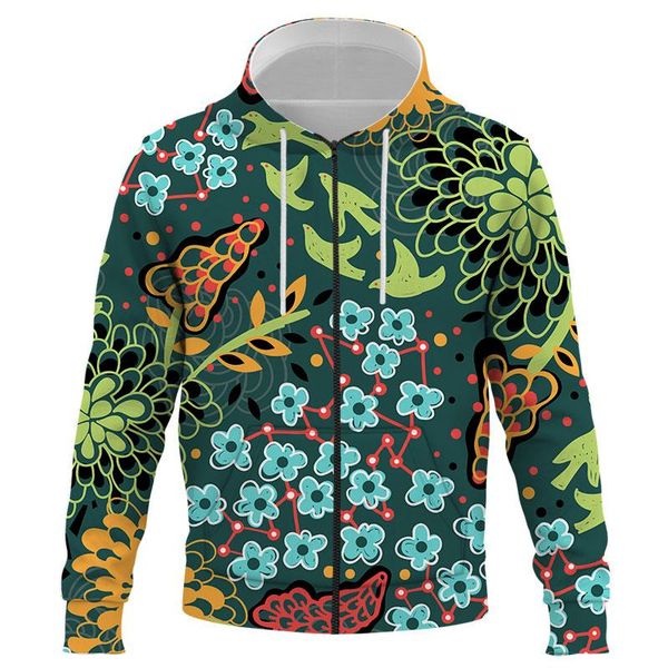 

men's hoodies & sweatshirts abstract flower kids 3d print hoodie men/women sweatshirt tracksuits fashion cool streetwear hooded zippe, Black