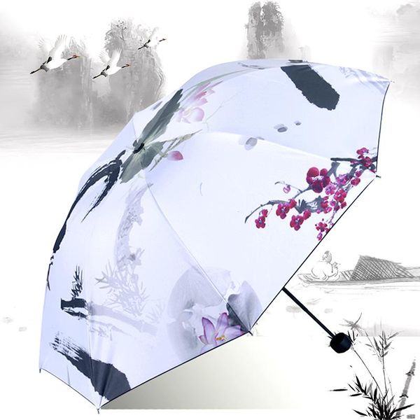 

umbrellas double layer rain umbrella folding uv protection windproof travel paraguas plegable household goods oo50ys
