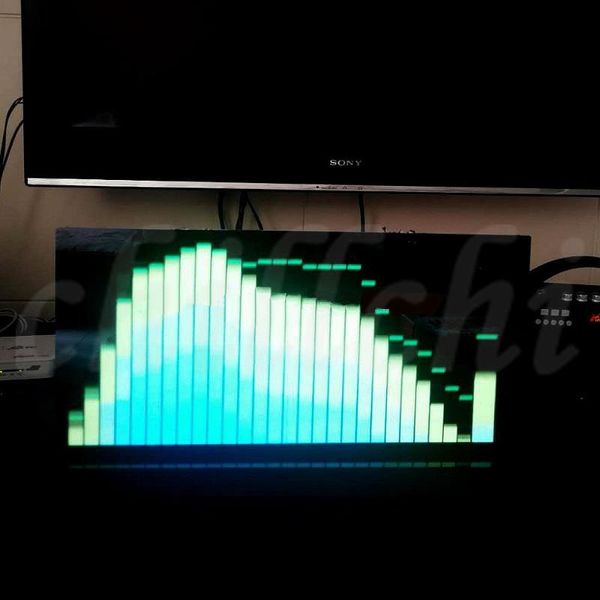 

desk & table clocks led full-color music spectrum rgb256x128 hd 56x29cm64 pattern 10 groups of video agc control