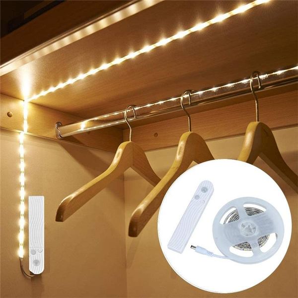 

strips led strip light under bed night wireless flexible sensor lamp cabinet dc 5v smd2835 1m 2m 3m closet wardrobe stairs