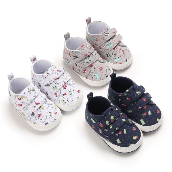 

first walkers male and female baby car printed solid color casual sports indoor outdoor walking shoes 0-18 months
