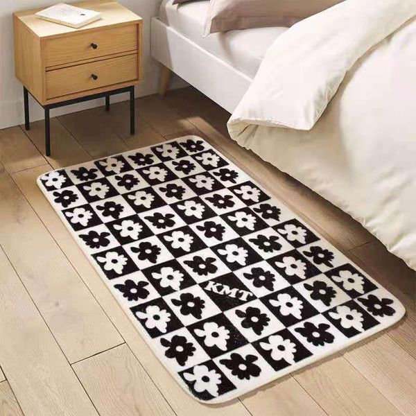 

bath mats nordic bathroom carpet anti slip floor mat for bedroom living room floral printed toilet rugs doormat water absorbent