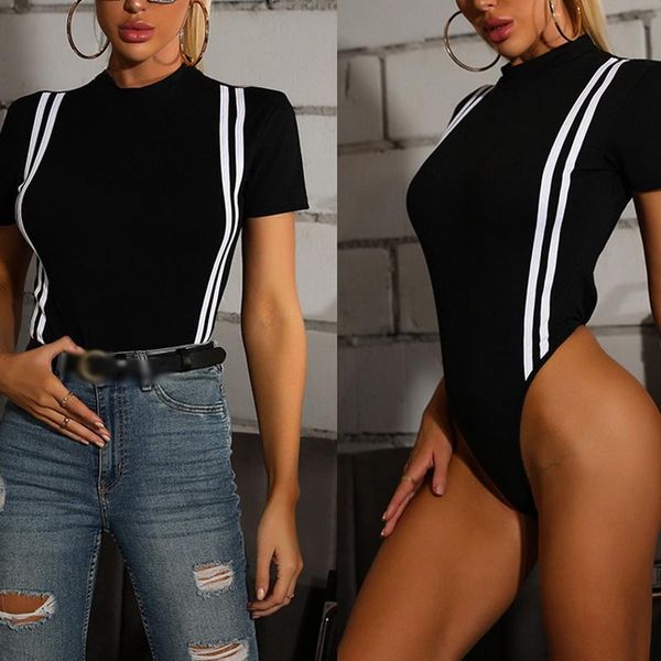 

sell summer women fashion black half-high long sleeve collar bodysuit shirts sports dance women's t-shirt, White