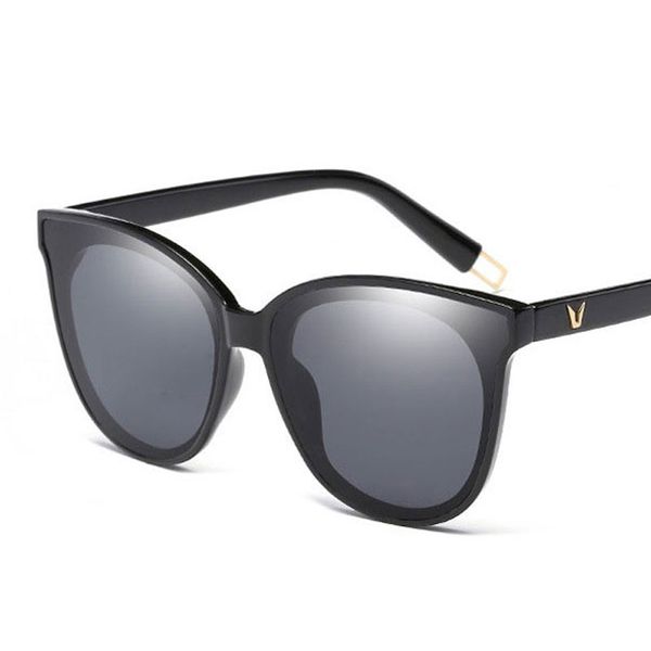 

brand fashion women sunglasses cat eye shades luxury latest designer polarized sun glasses personality integrated eyewear uv400, White;black