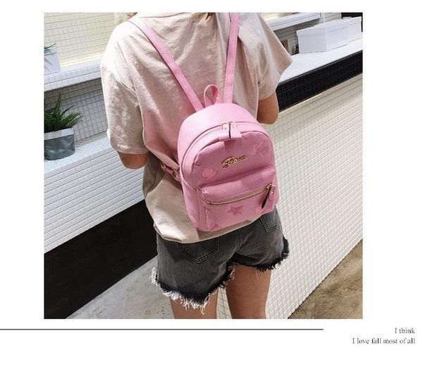 

backpack 2021 women's cute fashion small fresh solid color zipper travel