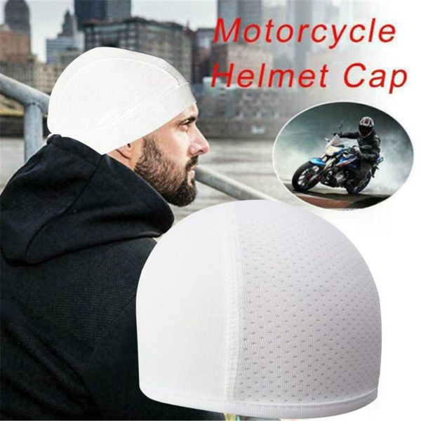 

men's silky dome cap moisture wicking cooling skull inner liner helmet beanie sweatband for cylcling &cx cycling caps & masks, Black