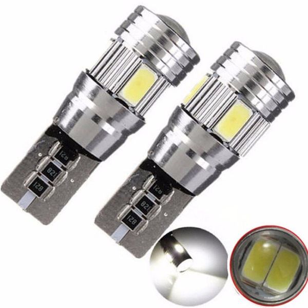 

car headlights dependable 2 xt10 194 w5w 5630 led 6 smd hid canbus error side wedge light ma24