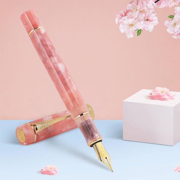 

fountain pens jinhao 100 centennial resin cherry pink elegant graceful fashion writing smooth ink pen school office supplies