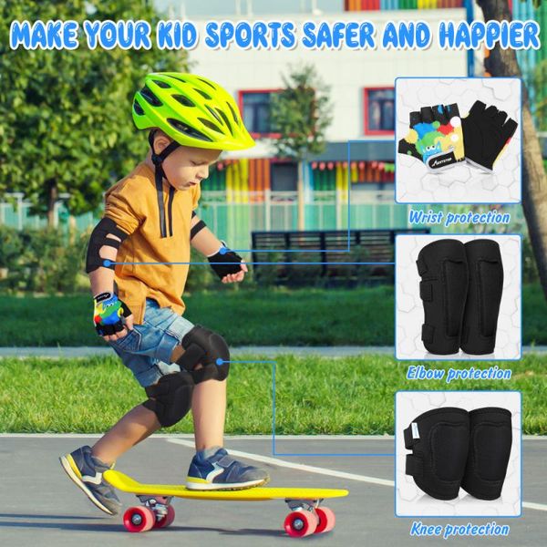 

durable breathable comfortable protective gears elbow pads for skateboarding riding cycling & knee, Black;gray