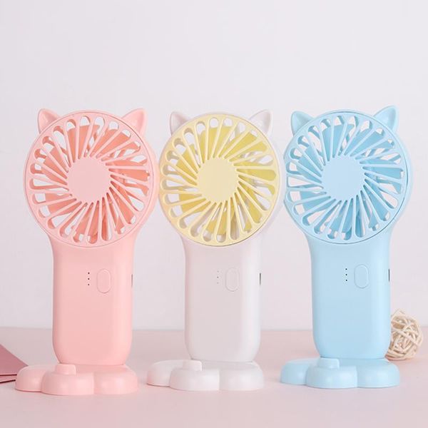 

electric fans mini portable fan 3-speed adjustable usb rechargeable 3 gears cooling on off switch cute air cooler