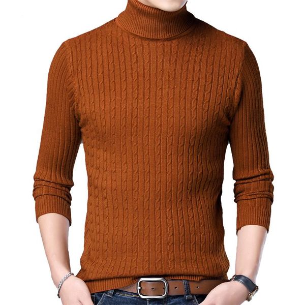 

men's sweaters winter high neck warm knitted sweater men pullover fashion christmas brand slim fit male knitwear, White;black