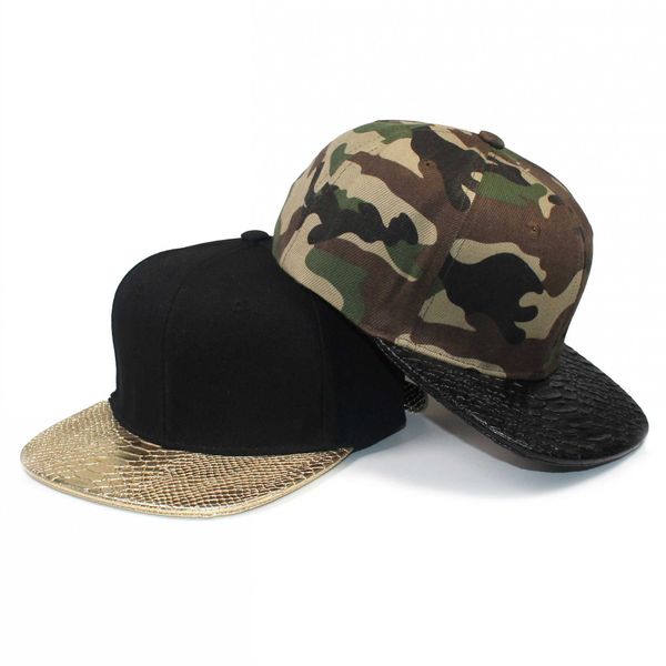 Kentsel Faux Timsah Deri Düz Ağız Beyzbol Şapkası Streetwear Ayarlanabilir Metal Toka Siyah Hip Hop Snapback Erkekler Punk Şapka Q0911